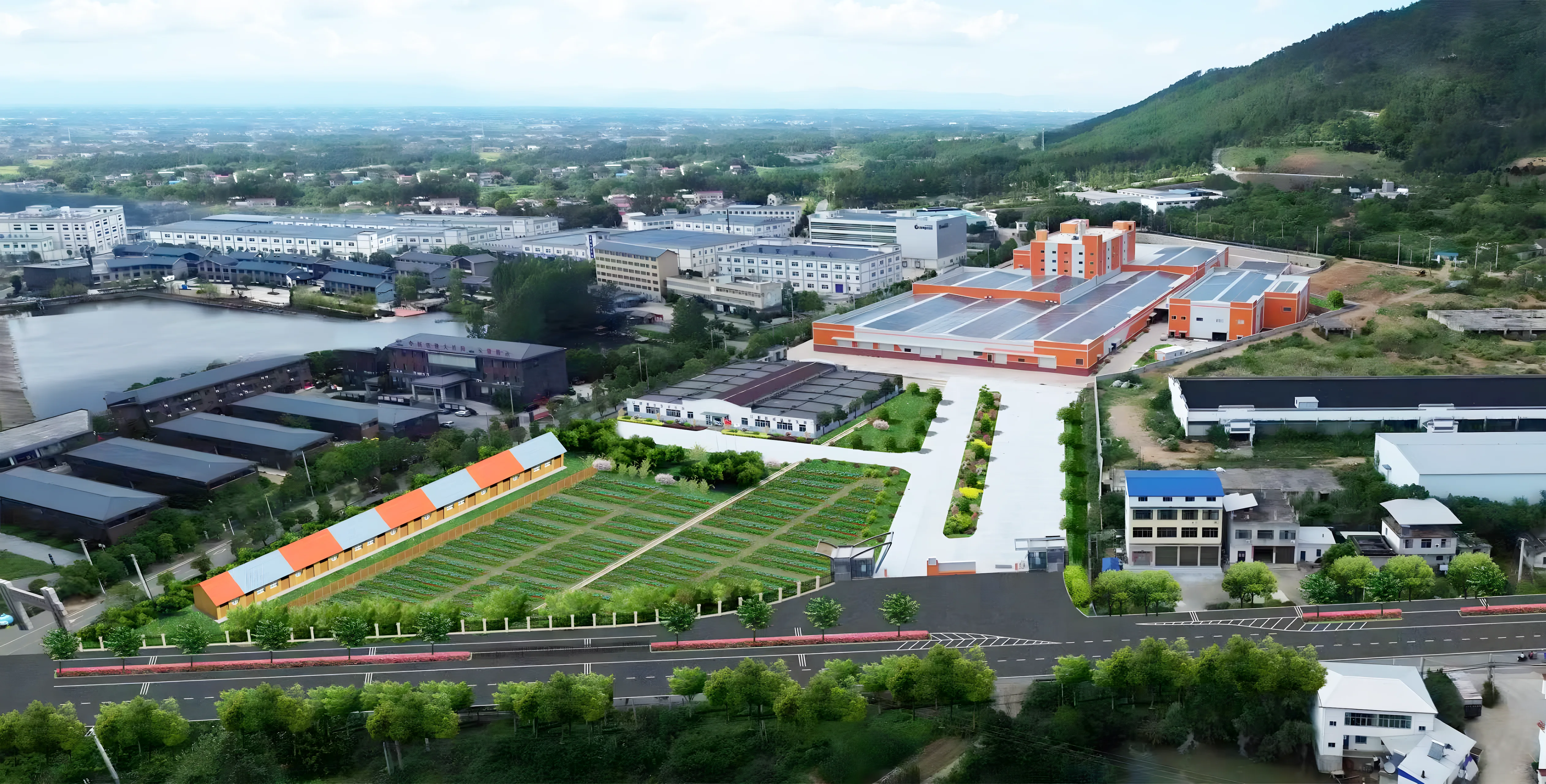 Aerial view · full campus layout